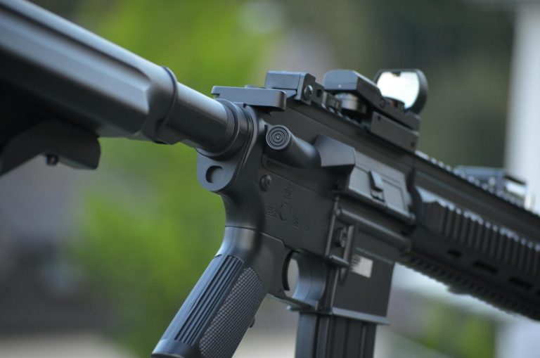 Close-up Photo of Black Airsoft